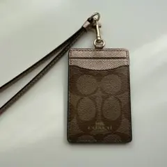 COACH コーチ　シグネチャー柄　定期入れ　パスケース