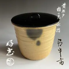 水指　黄瀬戸　耳付き　織部　共蓋　茶道具　陶芸　陶器　水差 mizusasi-122.jpg?v=1747196471&
