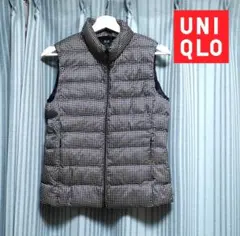 UNIQLO チェック柄 ダウンベスト
