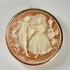ヴィンテージ カメオ スカーフクリップ ペンダントトップ ロマンチック 貴婦人