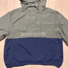 le coq sportifナイロンパーカー カーキ×ネイビーウィンドブレーカー