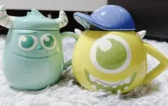 モンスターズインク、マイク、サリー、蓋付きマグカップ