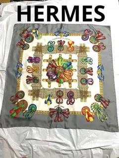 HERMES エルメス ミニスカーフ カレ40 不死鳥の神話 オレンジ. - メルカリ