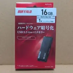 バッファロー　USBメモリ　パスワードロック付き16GRUF3-HSL8GTV3
