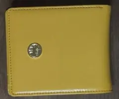 ※未使用品※折り財布 イエロー　黄色　 レザー 開運 金運上昇