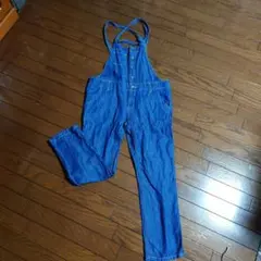 デニムサロペット バッククロスストラップ サロペットパンツ