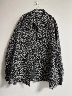 ヒョウ柄レオパードパターンゴブラン CPO シャツジャケットブルゾン