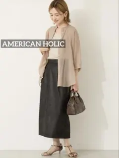 k0115 AMERICAN HOLIC フェイクレザーダンボールスカート