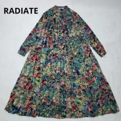 美品RADIATE花柄 ロングワンピース ティアード マキシ Ｆ
