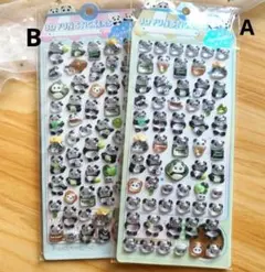 とも様専用。パンダ　3Dぷっくりシール　ボンボンドロップシール AB2枚セット