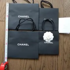 CHANEL ショップ袋黒 4点セット