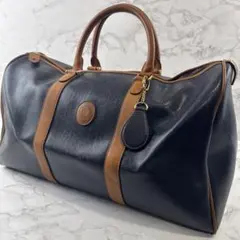 希少品 バーバリー クラッチバッグ ホースロゴ レザー ネイビー