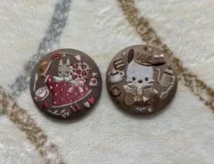 【セール‼️】サンリオ 刺繍缶バッジ マロンクリーム・ポチャッコ シークレット