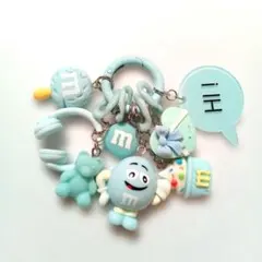 じゃらじゃらキーホルダー ライトブルー