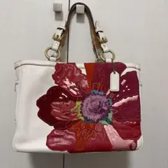 コーチ 花柄 ハンドバッグ
