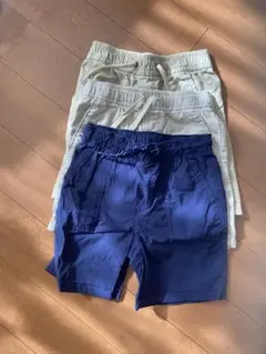 ハーフパンツ 3枚セット ネイビー・ベージュ・グレー