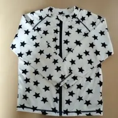 キッズ ラッシュガード 星柄 ホワイト 120cm　本日発送できます