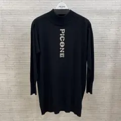 【美品】PICONE ピコーネ カシミア混　ニットセーター グレー 38 美品】PICONE ピコーネ カシミア混 ニットセーター グレー 38