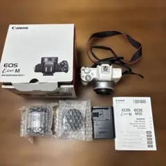 Canon kiss M ダブルレンズキット 箱あり EOS Kiss キヤノン Canon M ダブルズームキット ブラック EOSKISSMBK