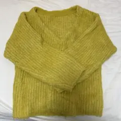 mystic ウール混シャギーカーディガン