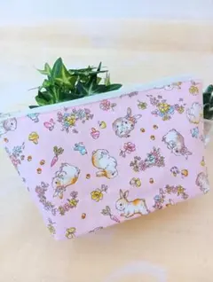 拉鍊小包(童話風兔子粉紅)