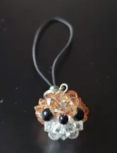 ビーズ動物モチーフ ストラップ/犬