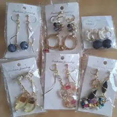 【週末限定】【定価約7000円】ハンドメイドイヤリングセット