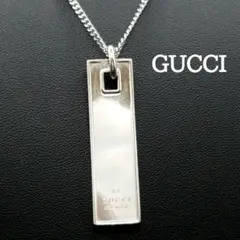 美品✨GUCCIバープレートシルバー925レディースネックレス_825 - メルカリ