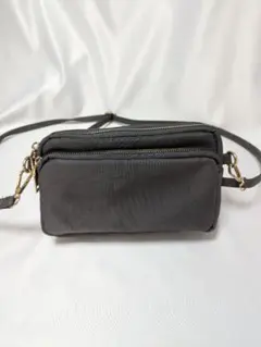 CHIBAD ゴールドジッパー　ミニショルダーバッグ　 チャコールグレー