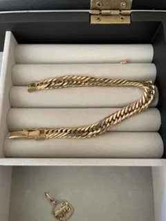 質屋鑑定済 18金 50cm 6面ダブル 刻印有20.18g 購入時レシート保管 