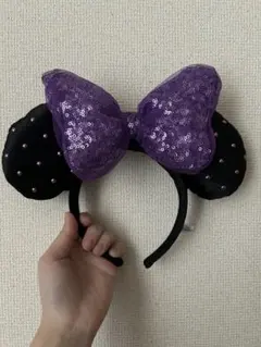 ミニーマウス風カチューシャ（紫）