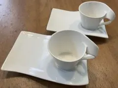 ビレロイボッホ　Villeroy&Boch ニューウェーブ　ペアカップ&ソーサーのサムネイル