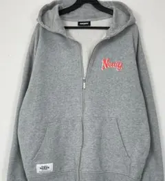 NERDY グレー×オレンジ　パーカー