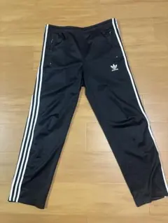 adidas アディダス　トラックパンツ　ジャージM 黒　古着90s万国タグ