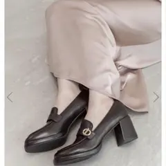 【再値下げ】RANDA Mサイズ ダークブラウン ヒール付きローファー