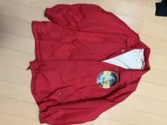 ナイロンジャケット 赤 裏起毛 コーチジャケット M 古着