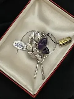 G.SILVER アメジスト ブローチ