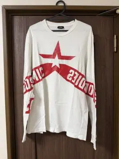 DIESEL ロングスリーブカットソー ホワイト/レッド