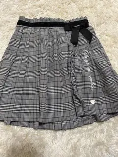 チェック柄スカート　子供 スカート 白黒 axesfemmeのサムネイル