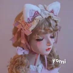 【新品・即購入OK】韓国風 ロリータ 猫耳レースヘッドドレス