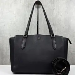 美品 トリーバーチ レザー ショルダーバッグ 2WAY エマーソン ブラック
