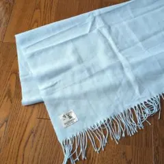 100% Pashmina ストール ライトブルー
