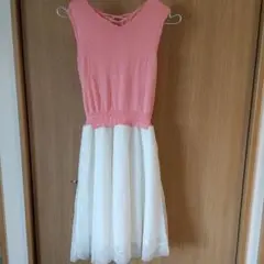 セール◾　トッコクローゼット　ピンク　白　切り替え　ワンピース