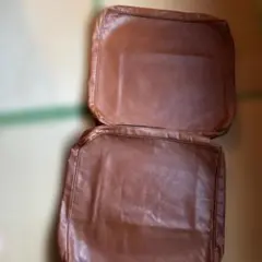 新品 牛革のレザークッションカバー チョコレートブラウン B② - メルカリ