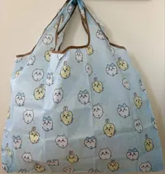【新品】キャラクターエコバッグ 大容量 ちいかわ 水色