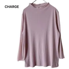 CHARGEメローシアーハイネックカットソーインナーカットソーピンクF