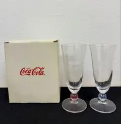 昭和 レトロ レア Coca-Cola クリスタルグラス 2個セット
