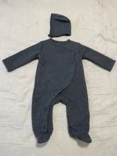 ダークグレー ベビー ロンパース 80cm