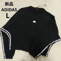新品 L アディダス レディース トレーナー ブラック adidas 春