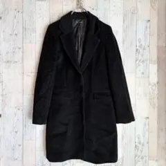 美品　ボナジョルナータ　レディースウールアンゴラロングコート　ブラック